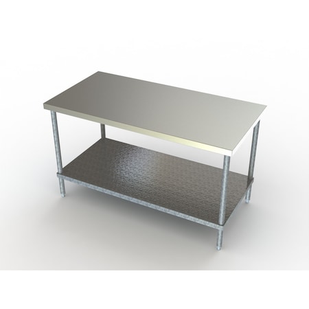 Delux Work Table, 30W X 30D X 35H, W/ Adjustable Undershelf